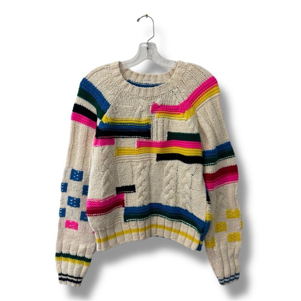 MOTHER Itsy Raglan Jumper S Flash Light Slouchy Knit Artist Off Duty Sweater